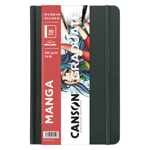 Canson Graduate Series Manga Book 5.5"X8.5"-40 Sheets - 5A0027QZ-1GB1V - 3148950079596