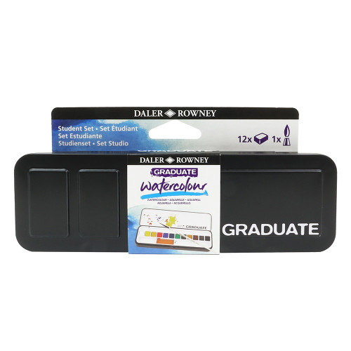 Daler-Rowney Graduate Watercolor Student Set 12/Pkg-Assorted Colors 5A0027QT-1GB1Z - 5011386138787