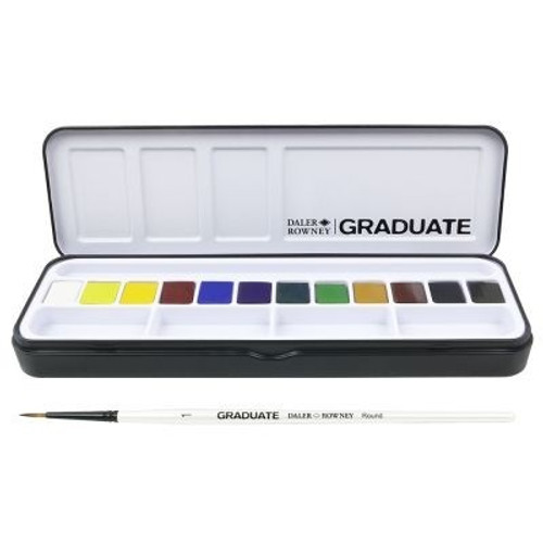 Daler-Rowney Graduate Watercolor Student Set 12/Pkg-Assorted Colors - 5A0027QT-1GB1Z