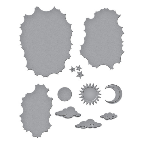 Spellbinders Etched Dies By Vicky Papaioannou-Tunnel Clouds, Tunnel Scapes - 5A0028ML-1GBNY