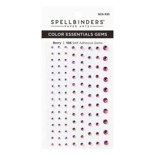Spellbinders Color Essentials Gems 108/Pkg-Berry - 5A0028MK-1GBPB - 810146543008