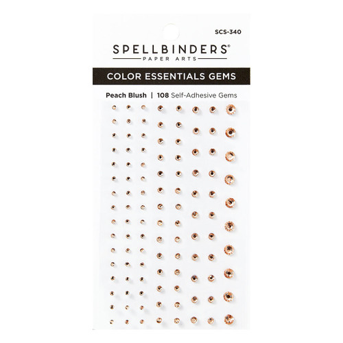 Spellbinders Color Essentials Gems 108/Pkg-Peach Blush 5A0028MJ-1GBPD - 810146543053