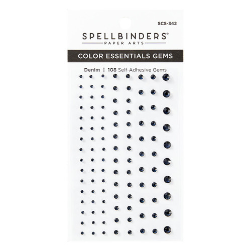 Spellbinders Color Essentials Gems 108/Pkg-Denim 5A0028M9-1GBPG - 810146543077