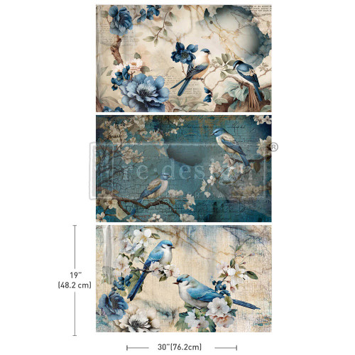 Prima Re-Design Decoupage Decor Tissue Paper-Sapphire Wings 5A00289V-1GBBG - 655350670924