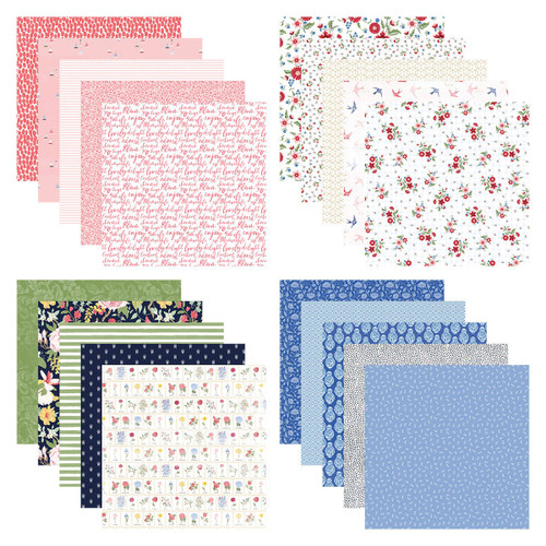 Spellbinders Designer Paper Pack 12"X12" From Rosie's Studio-Bayfair 5A0028LN-1GBN5 - 9420041684778