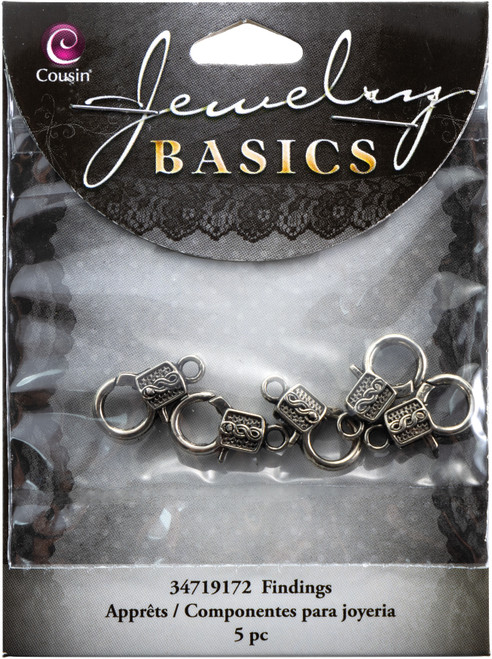 CousinDIY Jewelry Basics Medium Deco Lobster 5/Pkg-Silver - 34719172 - 016321068315