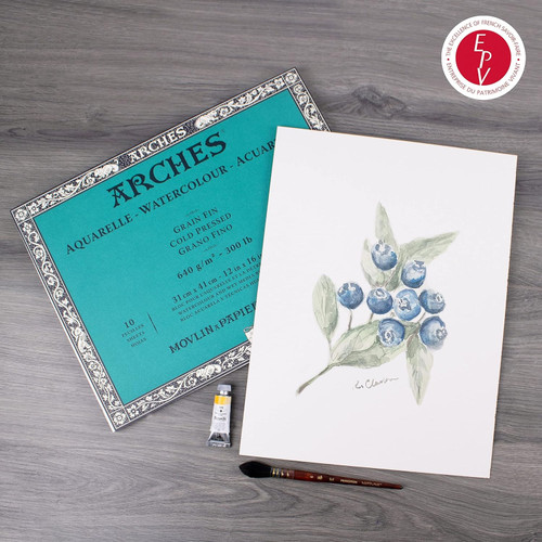 Arches Aquarelle Heavyweight Watercolor Block 12"x16"- 300lb, 10 Sheets - 5A0029BQ-1GCP3 Arches Aquarelle Heavyweight Watercolor Block 12"x16"- 300lb, 10 Sheets - 5A0029BQ-1GCP3