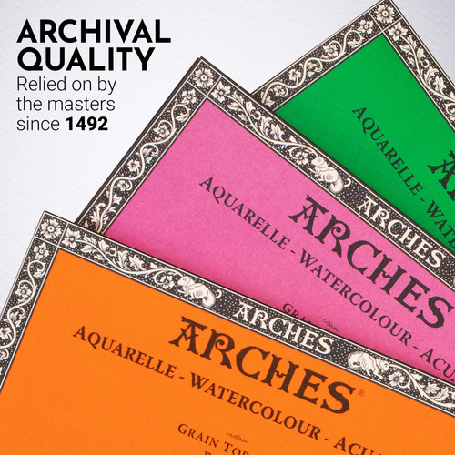 Arches Aquarelle Rough Watercolor Block 7"x10"- 140lb, 20 Sheets - 5A00299S-1GCP9 Arches Aquarelle Rough Watercolor Block 7"x10"- 140lb, 20 Sheets - 5A00299S-1GCP9
