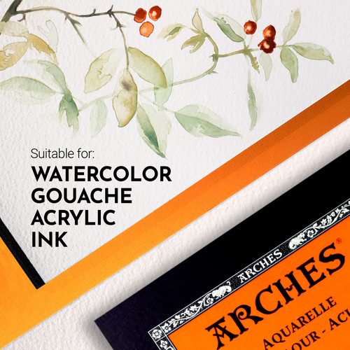 Arches Aquarelle Rough Watercolor Pad 10"x14"- 140lb, 12 Sheets - 5A002999-1GCP8