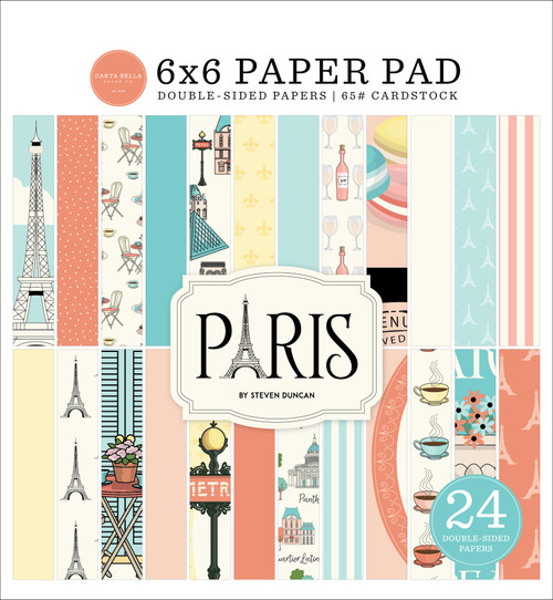 Carta Bella Double-Sided Paper Pad 6"X6"-Paris 5A00295K-1GCF8 - 732388427925