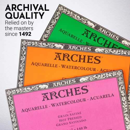 Arches Aquarelle Rough Watercolor Block 12"x16"- 140lb, 20 Sheets - 5A00298W-1GCMX Arches Aquarelle Rough Watercolor Block 12"x16"- 140lb, 20 Sheets - 5A00298W-1GCMX