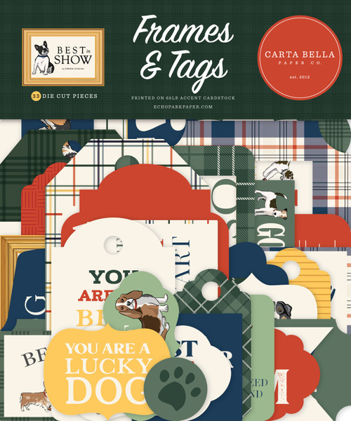 Carta Bella Ephemera-Frames & Tags, Best In Show 5A00295H-1GCGD - 732388423729