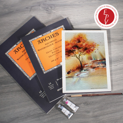 Arches Aquarelle Rough Watercolor Pad 9"x12"- 140lb, 12 Sheets - 5A0029B9-1GCPP Arches Aquarelle Rough Watercolor Pad 9"x12"- 140lb, 12 Sheets - 5A0029B9-1GCPP