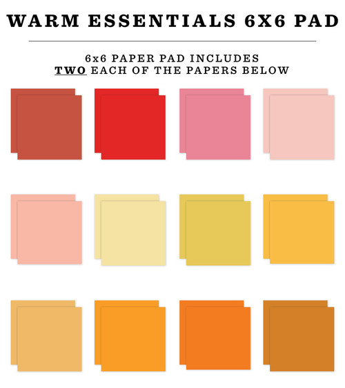 Echo Park Double-Sided Paper Pad 6"X6"-Warm - 5A0028XR-1GC3J