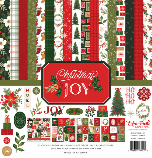 Echo Park Collection Kit 12"X12"-Christmas Joy - 5A0028ZT-1GC64 - 732388389223