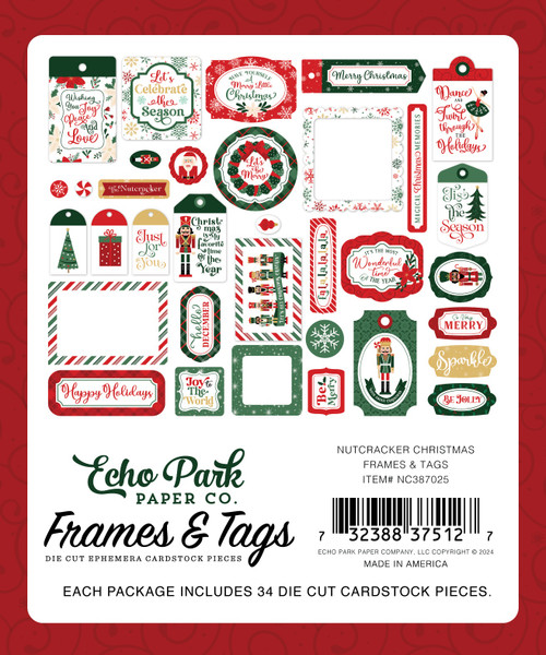 Echo Park Ephemera-Frames & Tags, Nutcracker Christmas 5A0028ZS-1GC42