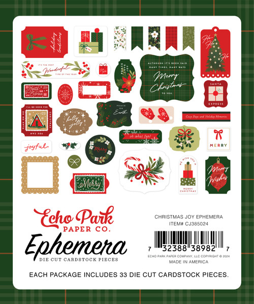 Echo Park Ephemera-Icons, Christmas Joy - 5A0028Z1-1GC3T Echo Park Ephemera-Icons, Christmas Joy - 5A0028Z1-1GC3T