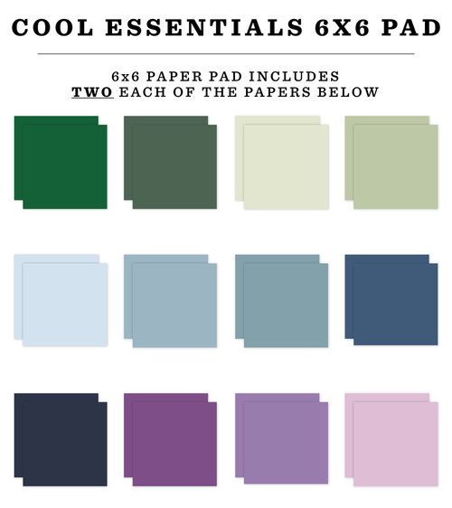 Echo Park Double-Sided Paper Pad 6"X6"-Cool - 5A0028XZ-1GC3B