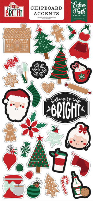 Echo Park Chipboard 6"X13"-Accents, Baking Spirits Bright - 5A0028Z3-1GC2Y - 691835431291 Echo Park Chipboard 6"X13"-Accents, Baking Spirits Bright - 5A0028Z3-1GC2Y - 691835431291