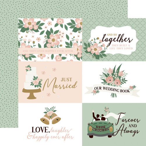 25 Pack Marry me Double-Sided Cardstock 12"X12"-6X4 Journaling Cards 5A002928-1GCBH - 732388409228