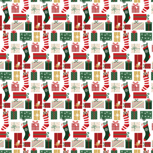 25 Pack Nutcracker Christmas Double-Sided Cardstock 12"X12"-Presents And Stockings 5A0028Y9-1GC2S