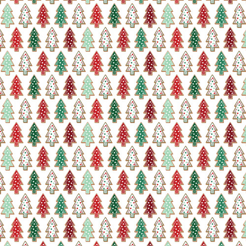 25 Pack Baking Spirits Bright Double-Sided Cardstock 12"X12"-Christmas Tree Cookies 5A0028ZC-1GC60