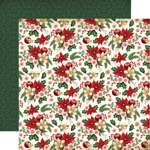 25 Pack A Vintage Christmas Double-Sided Cardstock 12"X12"-Holiday Floral 5A0028TJ-1GC0Y - 732388406227