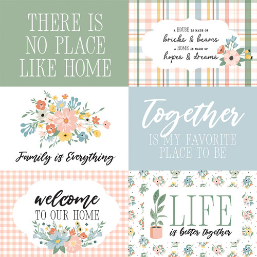 25 Pack Our Happy Place Double-Sided Cardstock 12"X12"-6X4 Journaling Cards 5A00291Z-1GC8C