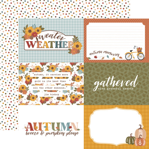 25 Pack Sweater Weather Double-Sided Cardstock 12"X12"-6X4 Journaling Cards 5A0028XC-1GC08 - 732388383825