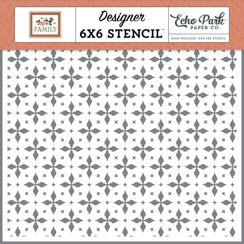 3 Pack Family Stencil 6"X6"-Geometric Flower 5A002956-1GCG6 - 732388423927