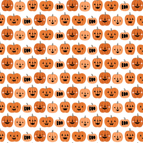 25 Pack Spooktacular Halloween Double-Sided Cardstock 12"X12"-Boo Pumpkins 5A0028SN-1GBVC