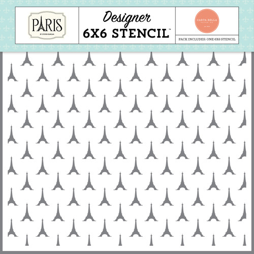 3 Pack Paris Stencil 6"X6"-Eiffel Tower 5A00293W-1GCHX - 732388428229