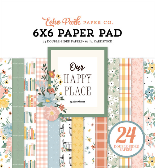 3 Pack Echo Park Double-Sided Paper Pad 6"X6"-Our Happy Place 5A00290C-1GC9G - 732388416721
