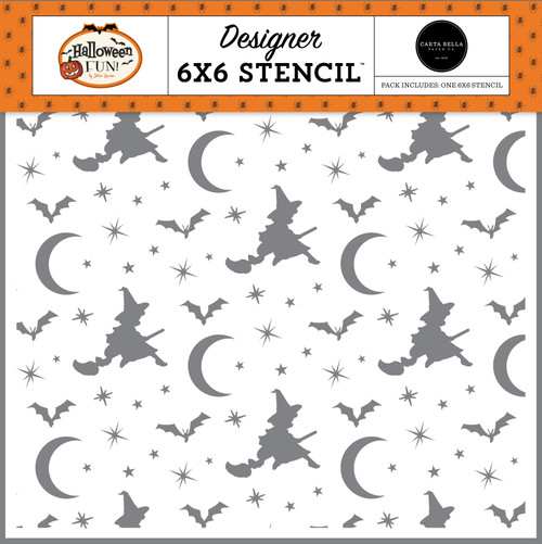 3 Pack Halloween Fun Stencil 6"X6"-Witches Night Out 5A0028SJ-1GC1V - 732388402120