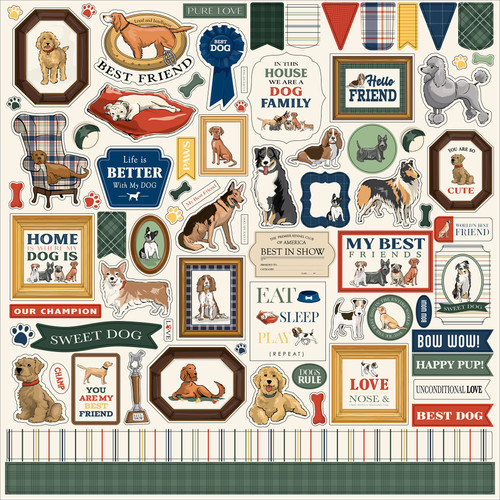 3 Pack Best In Show Cardstock Stickers 12"X12"-Elements 5A00293H-1GCDD - 732388422920