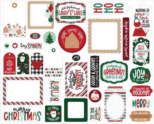 3 Pack - Echo Park Ephemera-Frames & Tags, Baking Spirits Bright - 5A002900-1GC5J