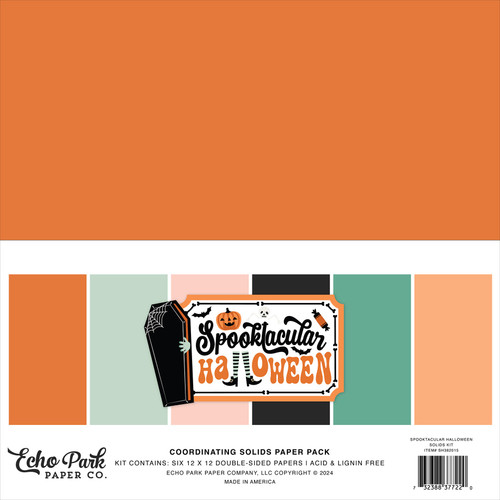 3 Pack Echo Park Solids Collection Kit 12"X12"-Spooktacular Halloween 5A0028S3-1GBZ2 - 732388377220