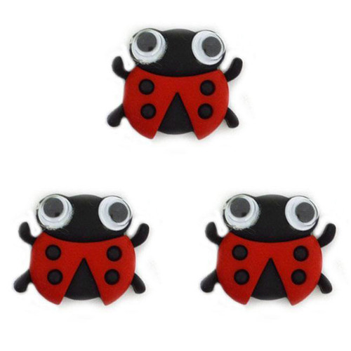 6 Pack - Dress It Up Embellishments-Ladybug Singles - DIUBTN-1G5LC