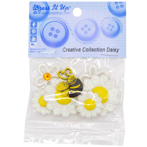 Dress It Up Embellishments-Daisy - DIUBTN-1G5L5 - 787117999914 Dress It Up Embellishments-Daisy - DIUBTN-1G5L5 - 787117999914