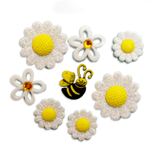 Dress It Up Embellishments-Daisy DIUBTN-1G5L5