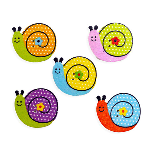 Dress It Up Embellishments-Snail Wood - DIUBTN-1G5LG Dress It Up Embellishments-Snail Wood - DIUBTN-1G5LG