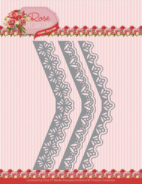 Find It Trading Yvonne Creations Die-Rose Borders, Rose Decorations 5A0029YN-1GDD5 - 8718715139169