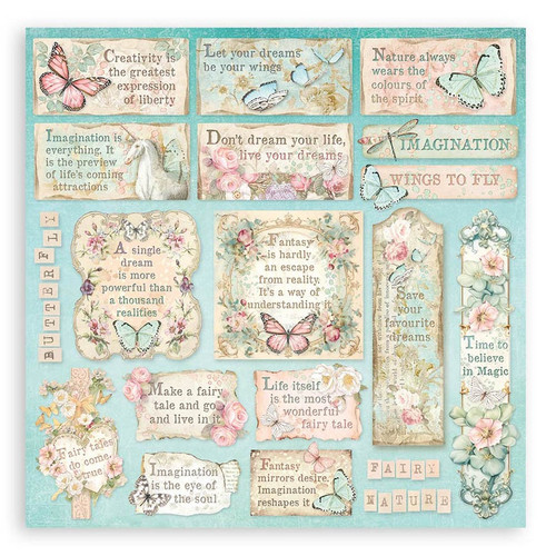 Stamperia Double-Sided Paper Pad 8"X8" 10/Pkg-Wonderland, 10 Designs/1 Each - 5A0027GT-1G9SY