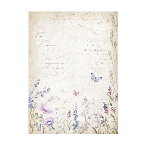 Stamperia Assorted Rice Paper Backgrounds A6 8/Sheets-Lavender 5A0027GK-1G9SJ