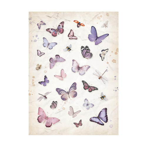 Stamperia Assorted Rice Paper Backgrounds A6 8/Sheets-Lavender 5A0027GK-1G9SJ