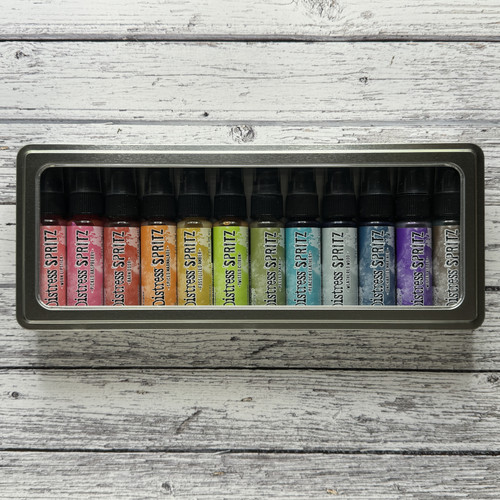 Tim Holtz Distress Spritz Storage Tin-Holds 12 Distress Spritz Bottles - 5A002705-1G9FN