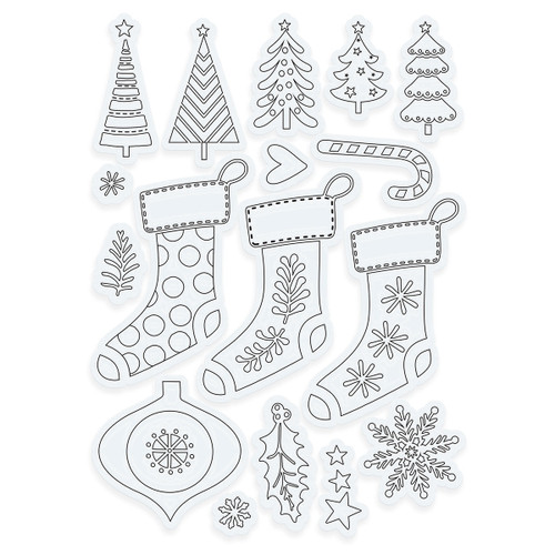 Tonic Studios Stamp Set-A Candy Cane Christmas 3 Stocking 5A00227L-1G4W3