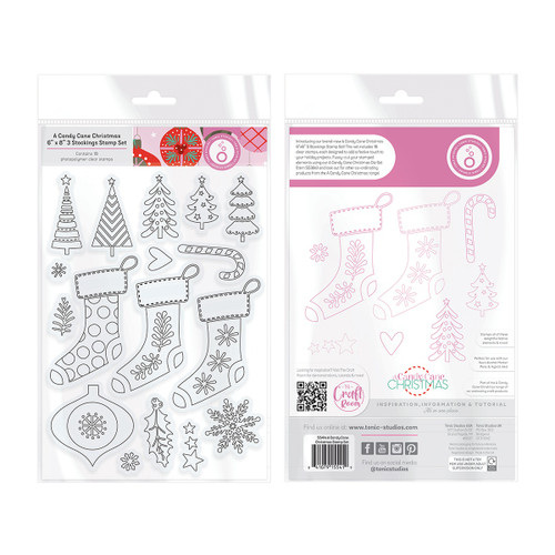 Tonic Studios Stamp Set-A Candy Cane Christmas 3 Stocking - 5A00227L-1G4W3 Tonic Studios Stamp Set-A Candy Cane Christmas 3 Stocking - 5A00227L-1G4W3