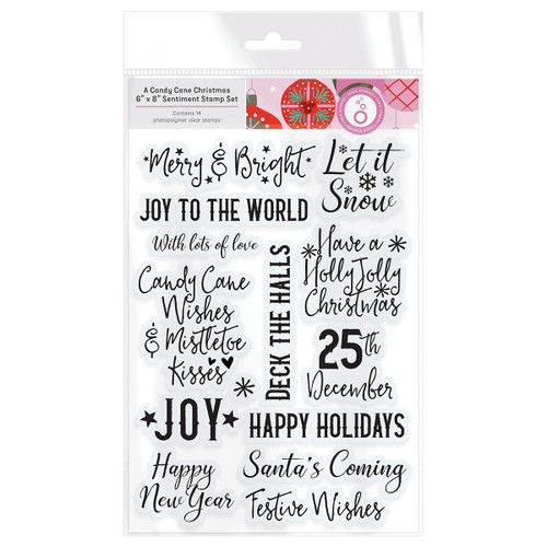 Tonic Studios Stamp Set-A Candy Cane Christmas Sentiment 5A00227K-1G4W2 - 841079155402