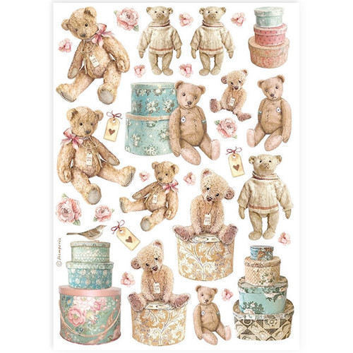 Stamperia Rice Paper Sheet A4-Teddy Bears - 5A0027P0-1G9Z2 - 5993110035886 Stamperia Rice Paper Sheet A4-Teddy Bears - 5A0027P0-1G9Z2 - 5993110035886